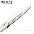 SUS440C W-Tooth Barber Scissors para diluição